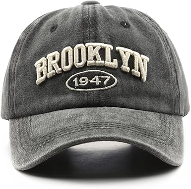 Brooklyn Cap Washed Vintage Baseball Cap Sun Hat for Men and Women