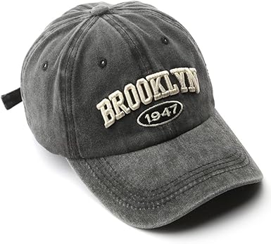 Brooklyn Cap Washed Vintage Baseball Cap Sun Hat for Men and Women